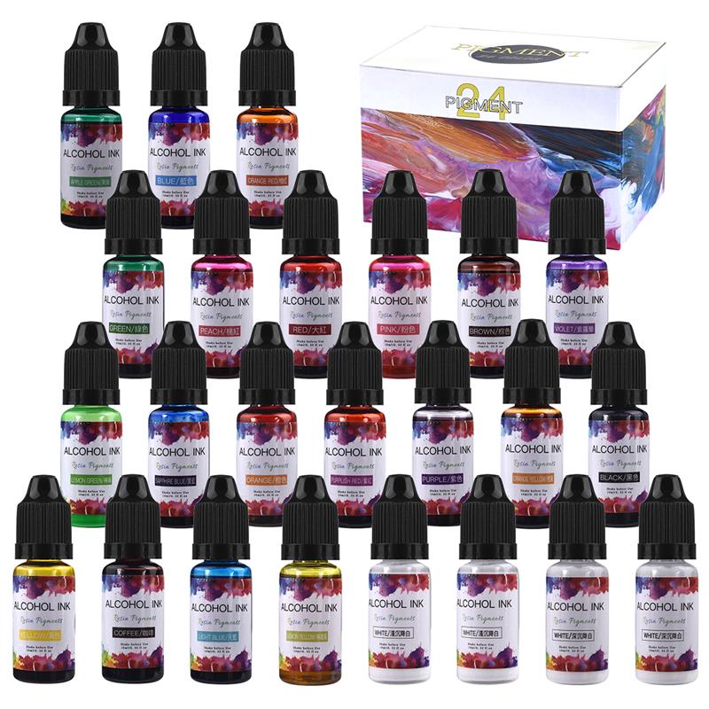 Resin Dye Alcohol - 24 Kleur/Set 10Ml Hars Pigment Art